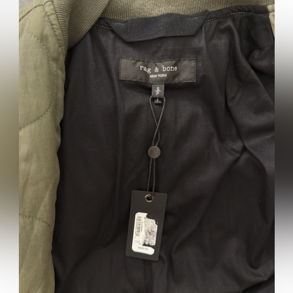 NWT Rag & Bone Quilted Cotton Bomber Jacket - Olive Green
Size S - Picture 12 of 14